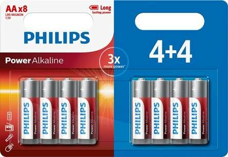PHILIPS Power Alkaline LR6 AA BL4+4