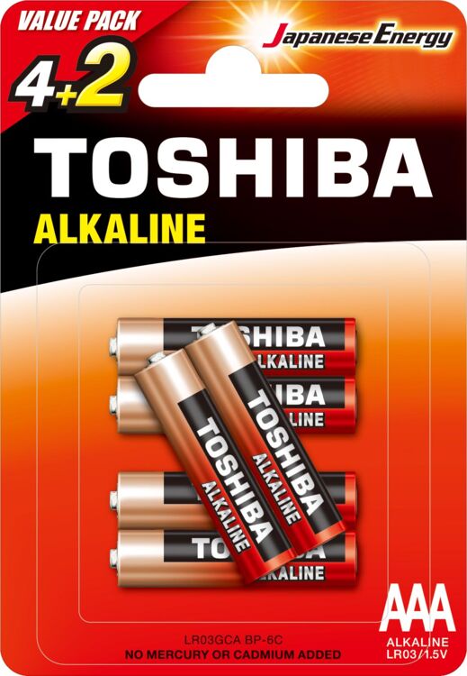 TOSHIBA Alkaline LR03 AAA BL6