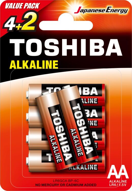 TOSHIBA Alkaline LR6 AA BL6