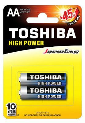 TOSHIBA Alkaline High Power LR6 AA BL2