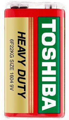 TOSHIBA Heavy Duty Zinc 6F22 9 V 1-Shrink