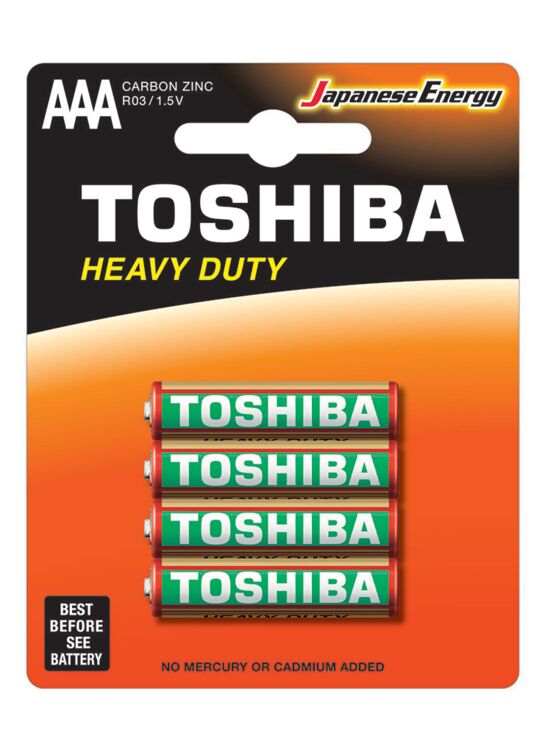 TOSHIBA Heavy Duty Zinc R03 AAA BL4
