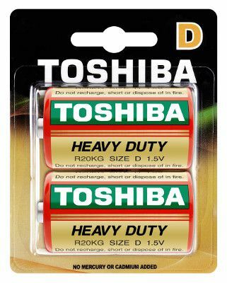 TOSHIBA Heavy Duty Zinc R20 D BL2