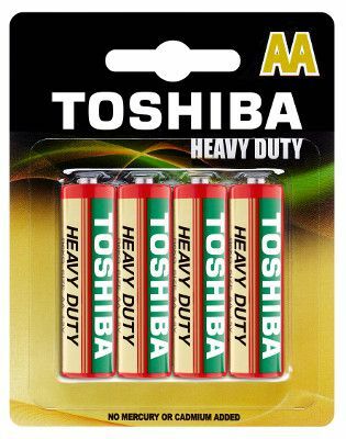 TOSHIBA Heavy Duty Zinc R6 AA BL4