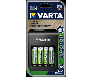 VARTA 57687 101 441 LCD Plug Charger incl. 4x AA 2100mAh BL1